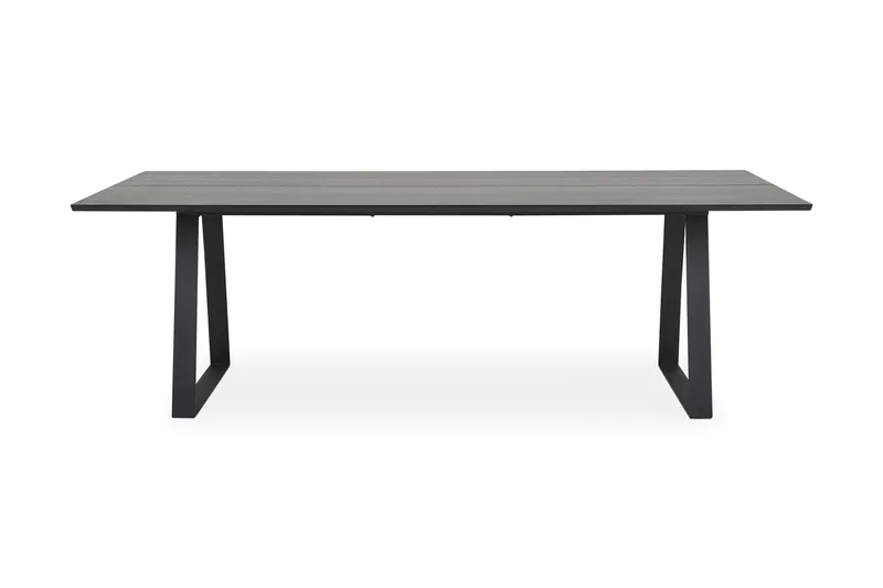 Delera Rektangulärt Matbord 190 cm i Trä med Ask- och Metallutseende, Svart