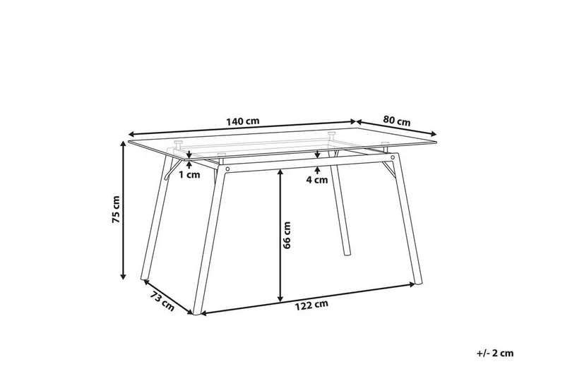 Demba Matbord 140 cm - Transparent/Ljust Trä - Möbler - Bord & matgrupper - Matbord & köksbord