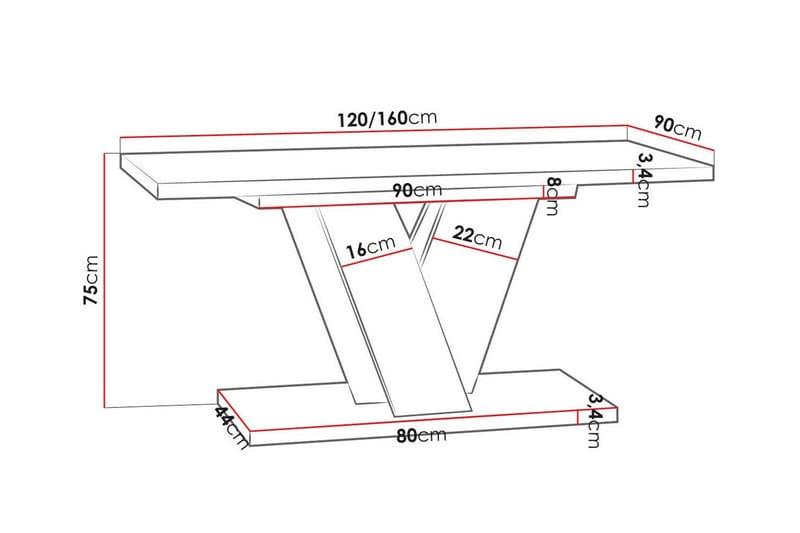 Denogal Matbord 90 cm Grey - Möbler - Bord & matgrupper - Matbord & köksbord