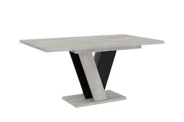Denogal Utdragbart Rektangulärt Matbord 120 cm med Betongutseende - Ljusgrå - Möbler - Bord & matgrupper - Matbord & köksbord
