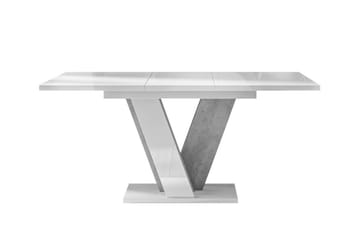 Denogal Utdragbart Rektangulärt Matbord 120 cm med Betongutseende - Vit - Möbler - Bord & matgrupper - Matbord & köksbord