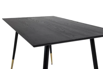 Dipp Rektangulärt Matbord 120 cm med Valnöts- och Metallutseende - Svart - Möbler - Bord & matgrupper - Matbord & köksbord