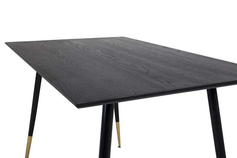 Dipp Rektangulärt Matbord 120 cm med Valnöts- och Metallutseende - Svart - Möbler - Bord & matgrupper - Matbord & köksbord