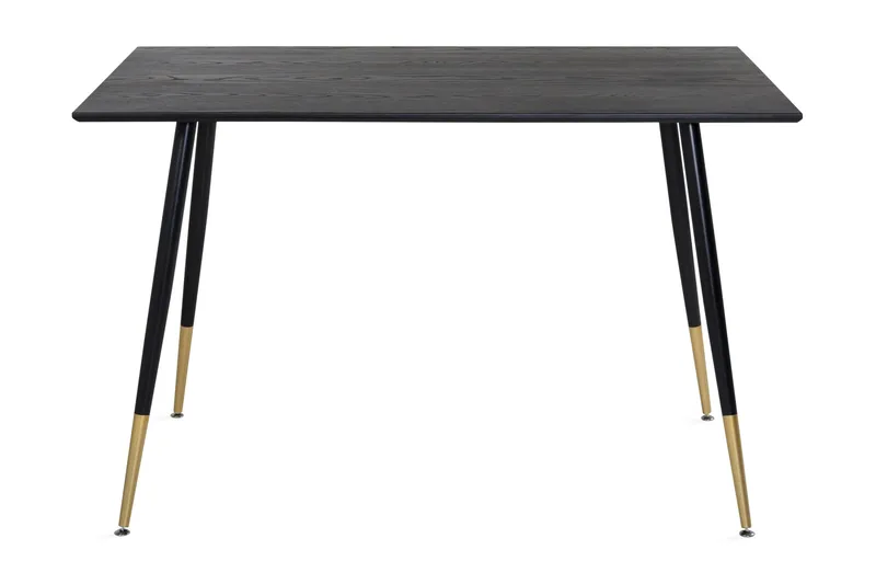 Dipp Rektangulärt Matbord 120 cm med Valnöts- och Metallutseende, Svart