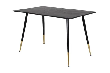 Dipp Rektangulärt Matbord 120 cm med Valnöts- och Metallutseende - Svart - Möbler - Bord & matgrupper - Matbord & köksbord