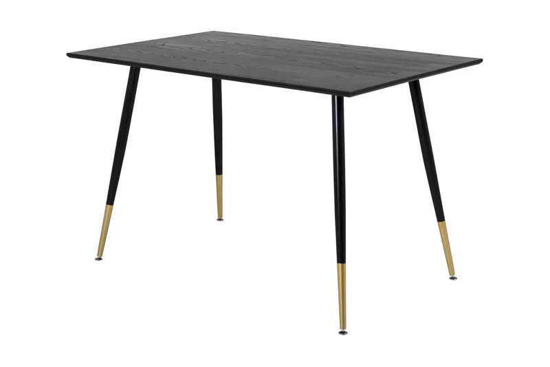 Dipp Rektangulärt Matbord 120 cm med Valnöts- och Metallutseende - Svart - Möbler - Bord & matgrupper - Matbord & köksbord