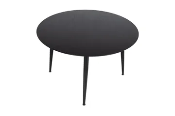Dipp Runt Matbord 115 cm i Trä med Mörkt Trä- och Metallutseende - Svart - Möbler - Bord & matgrupper - Matbord & köksbord