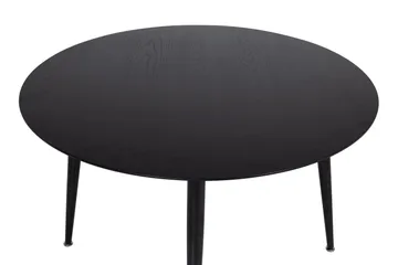 Dipp Runt Matbord 115 cm i Trä med Mörkt Trä- och Metallutseende - Svart - Möbler - Bord & matgrupper - Matbord & köksbord
