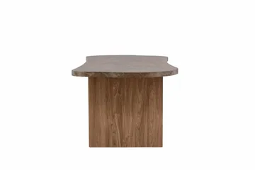 Eleonora Stort Asymmetriskt Matbord 230 cm i Trä med Valnöts- och Marmorutseende - Brun - Möbler - Bord & matgrupper - Matbord & köksbord