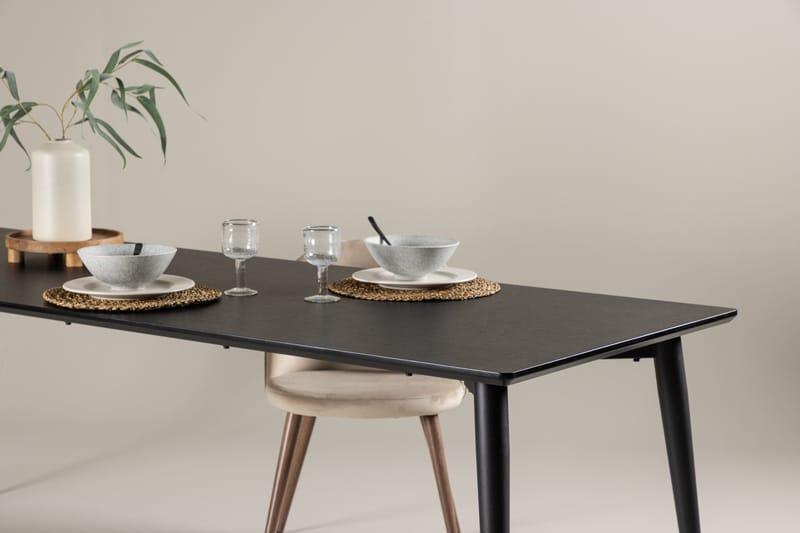 Ellis Stort Rektangulärt Matbord 230 cm med Metallutseende - Svart - Möbler - Bord & matgrupper - Matbord & köksbord