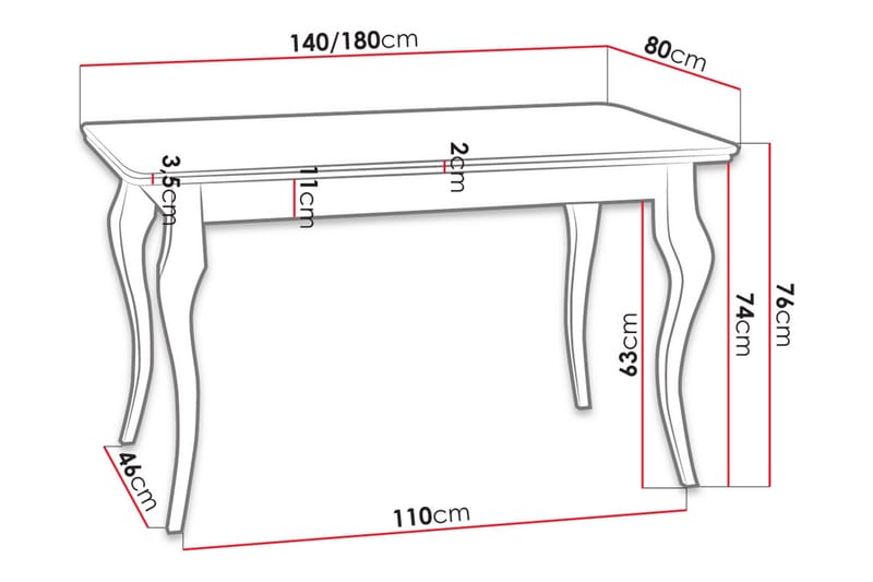 Ersholn Matbord - Vit - Möbler - Bord & matgrupper - Matbord & köksbord