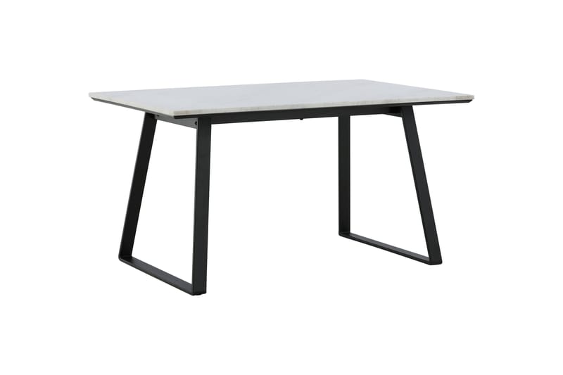 Estelle Rektangulärt Matbord 140 cm med Marmorskiva och Metallutseende - Vit - Möbler - Bord & matgrupper - Matbord & köksbord