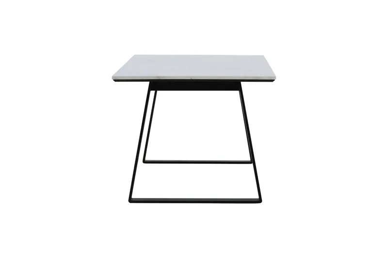 Estelle Rektangulärt Matbord 140 cm med Marmorskiva och Metallutseende - Vit - Möbler - Bord & matgrupper - Matbord & köksbord
