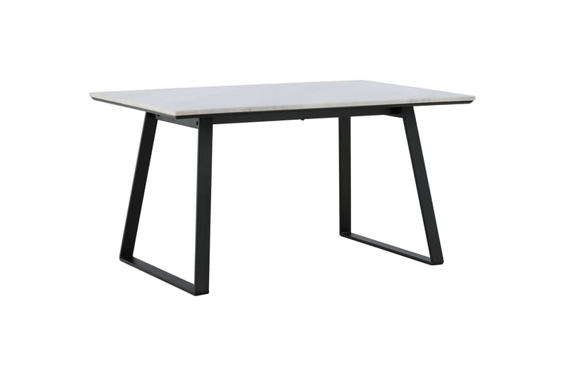 Estelle Rektangulärt Matbord 140 cm med Marmorskiva och Metallutseende - Vit - Möbler - Bord & matgrupper - Matbord & köksbord