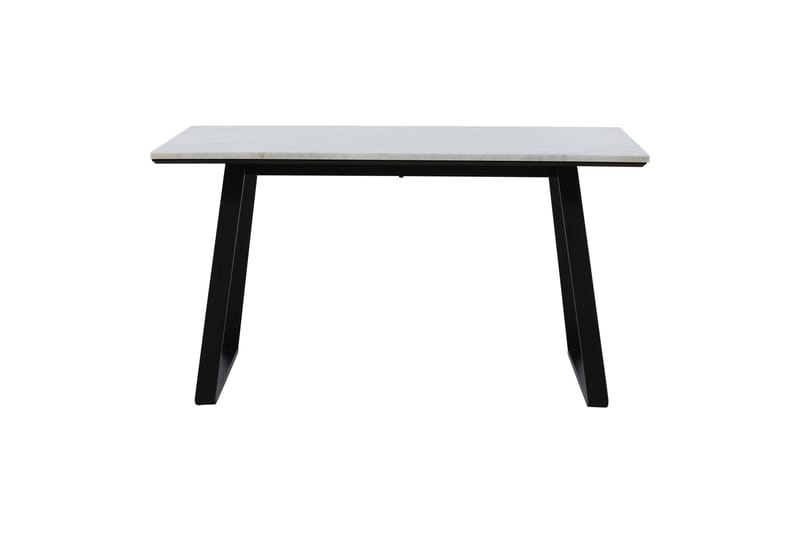 Estelle Rektangulärt Matbord 140 cm med Marmorskiva och Metallutseende - Vit - Möbler - Bord & matgrupper - Matbord & köksbord