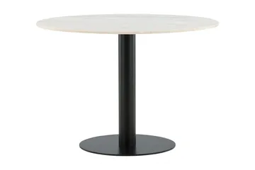 Estelle Runt Matbord 106 cm i Marmor - Vit/Svart - Möbler - Bord & matgrupper - Matbord & köksbord