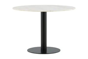 Estelle Runt Matbord 106 cm i Marmor - Vit/Svart - Möbler - Bord & matgrupper - Matbord & köksbord