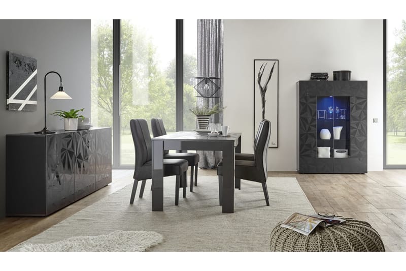 Fasett Matbord 180 cm - Grå - Matbord & köksbord