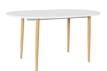 Gaeta Matbord Ovalt 160 cm - Vit/Natur - Möbler - Bord & matgrupper - Matbord & köksbord