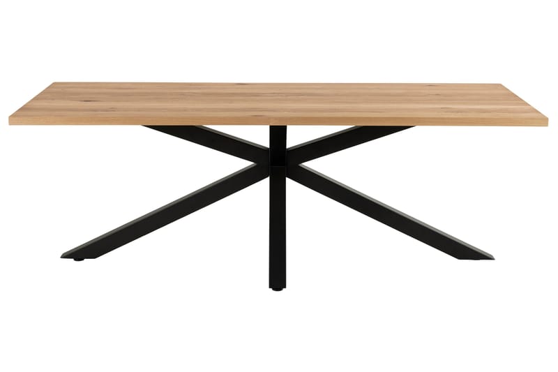 Ganesh Stort Rektangulärt Matbord 220 cm med Trä- och Ekutseende - Svart|Beige - Möbler - Bord & matgrupper - Matbord & köksbord