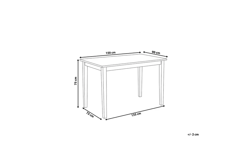 Georgia Matbord 150 cm - Svart - Möbler - Bord & matgrupper - Matbord & köksbord