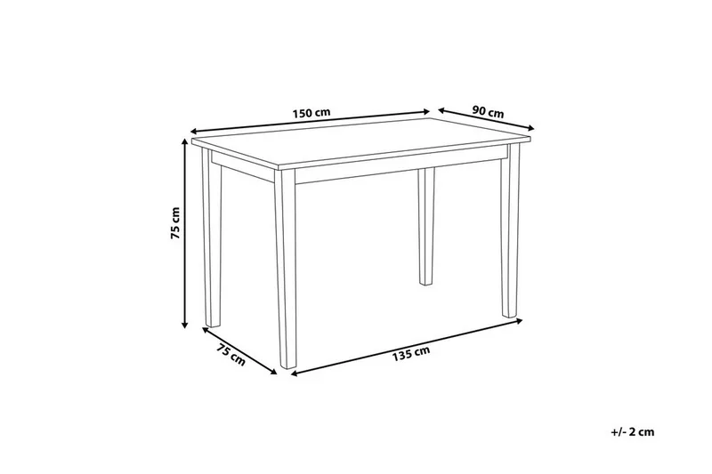 Georgia Matbord 150 cm - Svart - Möbler - Bord & matgrupper - Matbord & köksbord