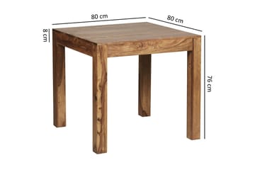 Gliwski Litet Kvadratiskt Matbord 80 cm i Massivt Trä med Rosenträutseende - Brun - Möbler - Bord & matgrupper - Matbord & köksbord