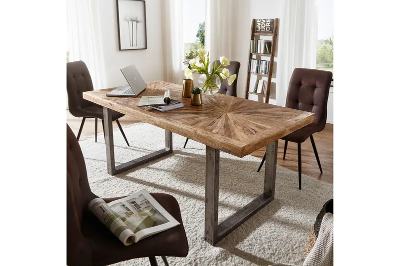 Gulshan Matbord 200 cm - Brun/Silver - Möbler - Bord & matgrupper - Matbord & köksbord