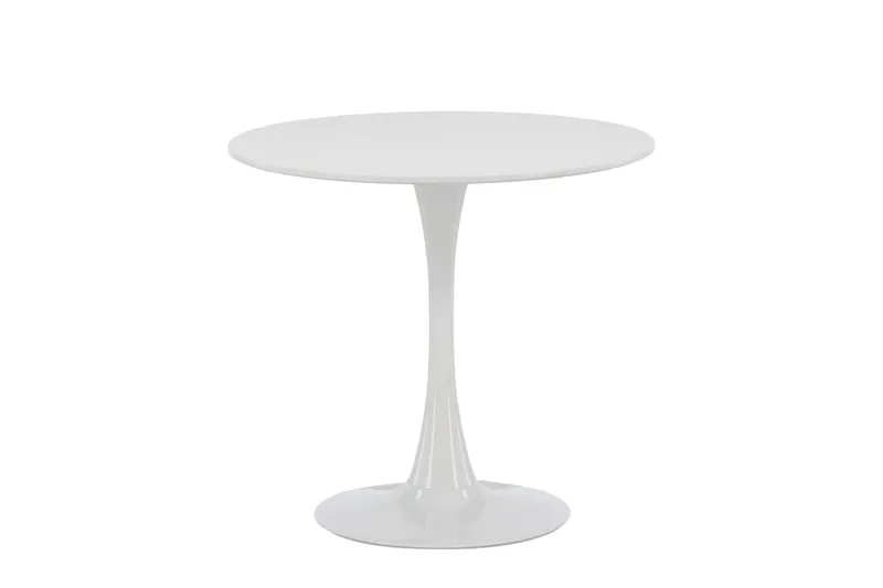 Hamden Litet Runt Matbord 80 cm i Målad MDF - Vit - Möbler - Bord & matgrupper - Matbord & köksbord