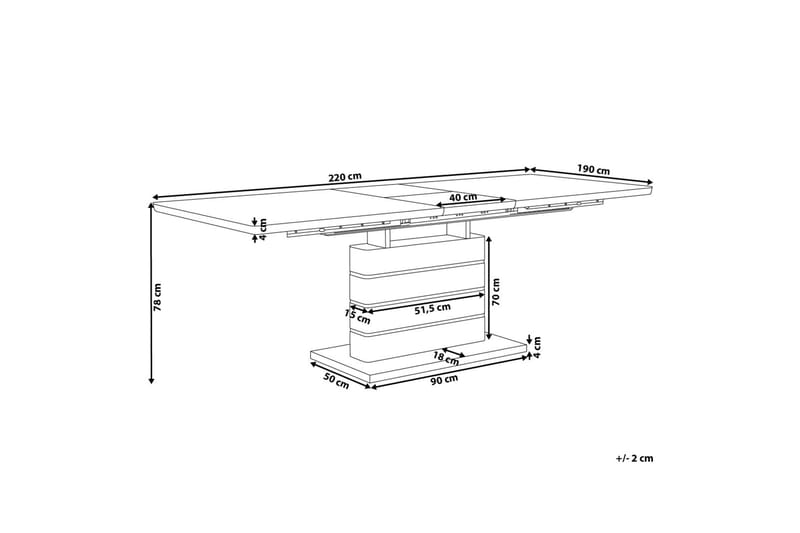 Hamler Matbord 90 cm - Vit - Matbord & köksbord