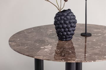 Havsten Runt Matbord 106 cm i Glas med Marmorutseende - Svart - Möbler - Bord & matgrupper - Matbord & köksbord