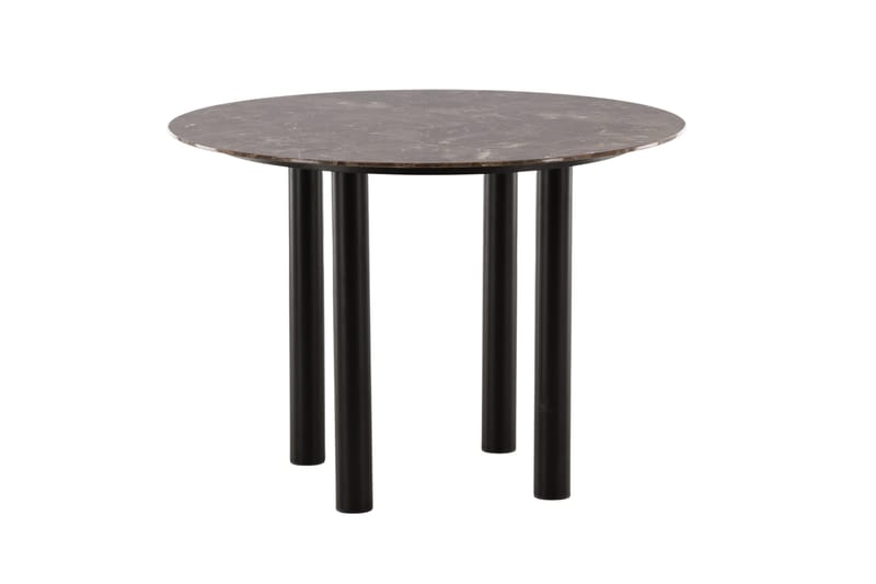 Havsten Runt Matbord 106 cm i Glas med Marmorutseende - Svart - Möbler - Bord & matgrupper - Matbord & köksbord