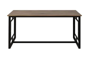 Hejde Rektangulärt Matbord 160 cm med Valnöts- och Metallutseende - Brun|Svart - Möbler - Bord & matgrupper - Matbord & köksbord