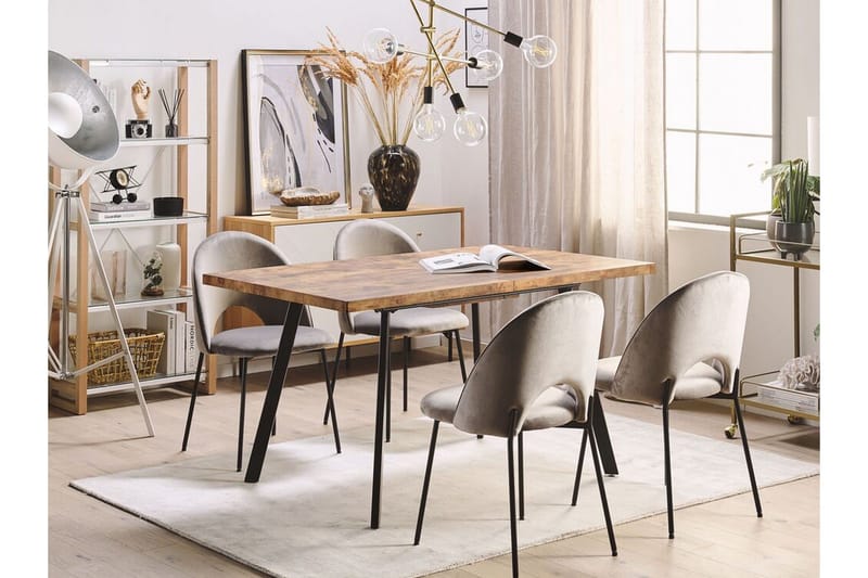 Housham Matbord 180 cm Hopfällbart - Ljusbrun/Svart - Möbler - Bord & matgrupper - Matbord & köksbord