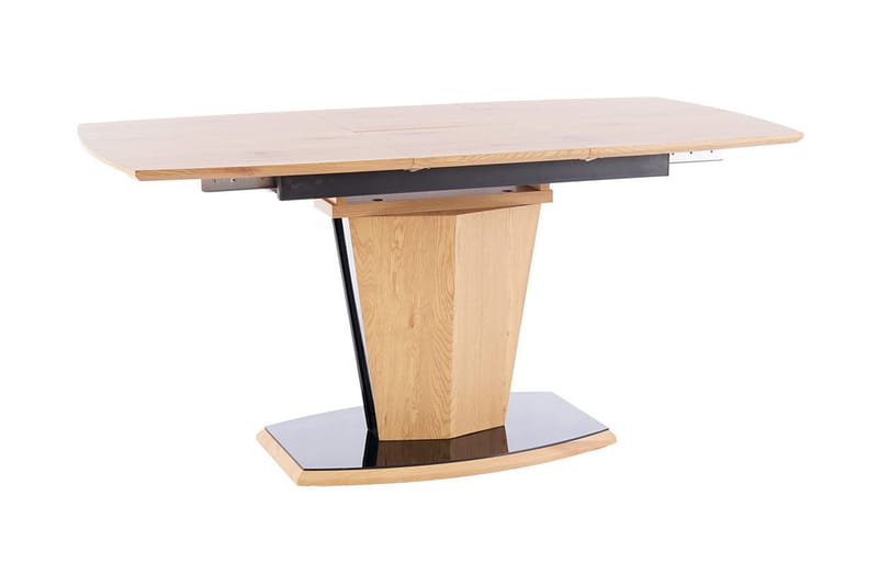 Huston Förlängningsbart Matbord 120 cm - Glas/Ek/Svart - Matbord & köksbord