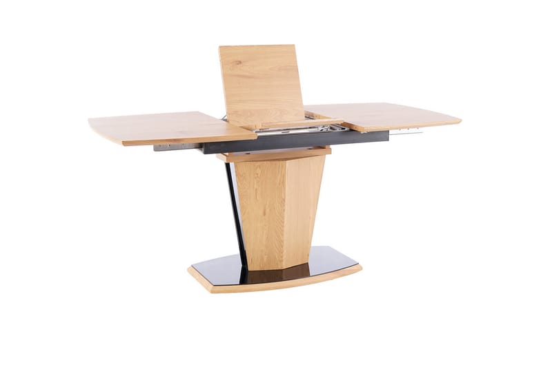 Huston Förlängningsbart Matbord 120 cm - Glas/Ek/Svart - Matbord & köksbord
