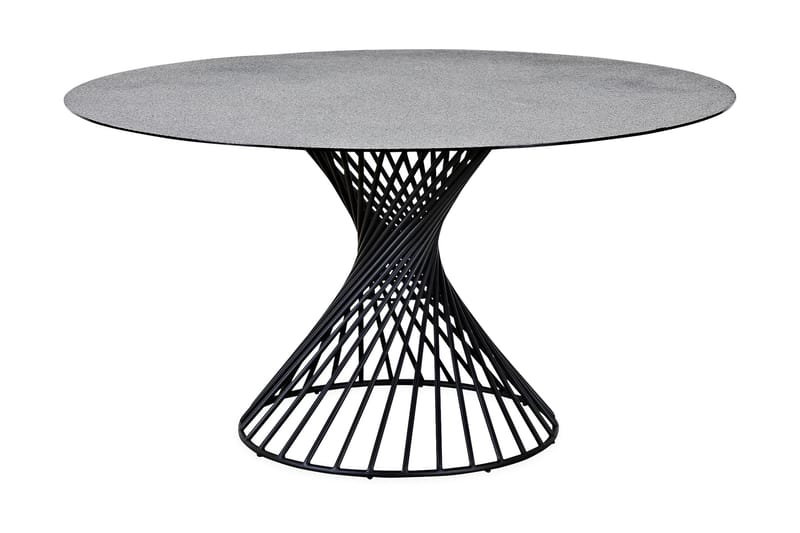 Iggy Matbord 140 cm Rund Glas - Grå - Matbord & köksbord - Klaffbord & Hopfällbart bord
