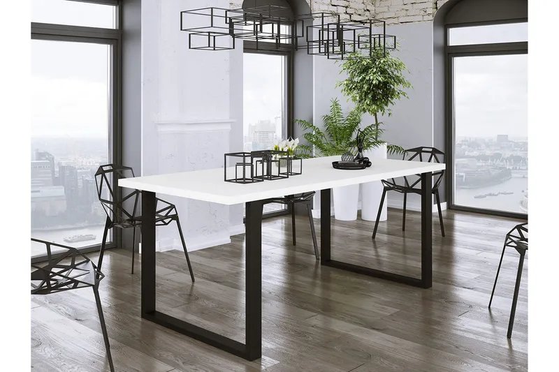 Imper Matbord 185 cm - Svart/Vit - Möbler - Bord & matgrupper - Matbord & köksbord