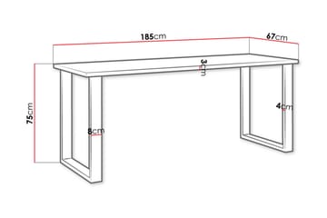 Imper Matbord 185 cm - Svart/Vit - Möbler - Bord & matgrupper - Matbord & köksbord