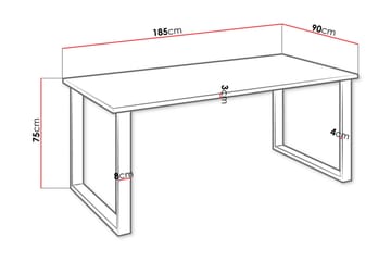Imper Matbord 185 cm - Vit/Svart - Möbler - Bord & matgrupper - Matbord & köksbord