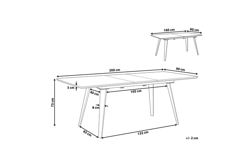 Ington Matbord 200 cm - Svart - Möbler - Bord & matgrupper - Matbord & köksbord