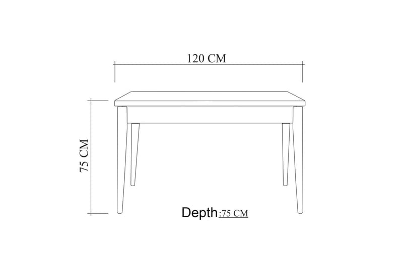 Irubhi Matbord 120x75x120 cm - Grön - Matbord & köksbord