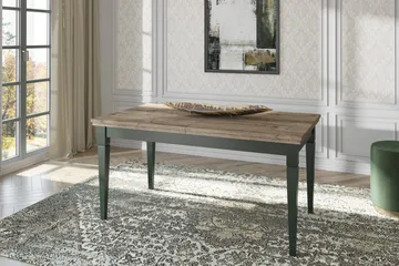 Ivreri Förlängningsbart Matbord 160 cm - Khaki/Natur - Möbler - Bord & matgrupper - Matbord & köksbord