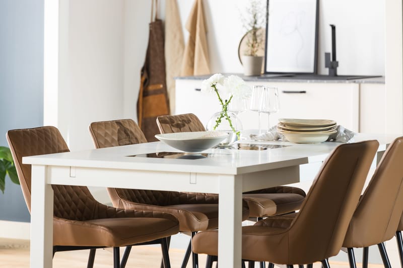 Jasmin Förlängningsbart Matbord 180 cm - Vit - Möbler - Bord & matgrupper - Matbord & köksbord