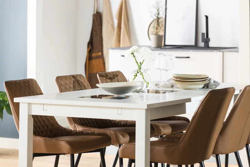 Jasmin Förlängningsbart Matbord 180 cm - Vit - Möbler - Bord & matgrupper - Matbord & köksbord