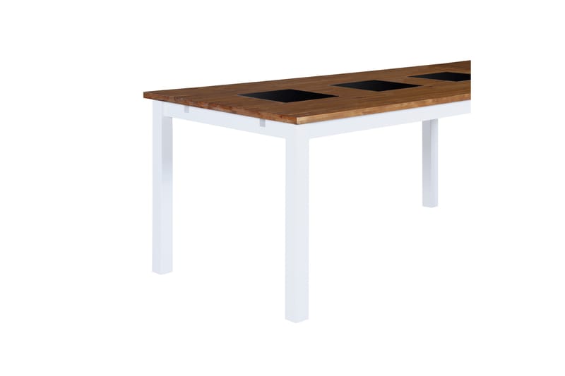 Jasmin Förlängningsbart Matbord 90 cm - Natur/Vit/Svart - Matbord & köksbord
