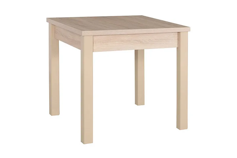 Jeni Litet Kvadratiskt Matbord 80 cm i Trä med Ekutseende, Beige