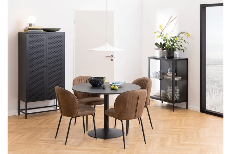 Jora Matbord 110 cm Runt - Svart/Matt Svart - Möbler - Bord & matgrupper - Matbord & köksbord