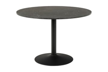 Jora Runt Matbord 110 cm med Marmorutseende - Svart - Möbler - Bord & matgrupper - Matbord & köksbord