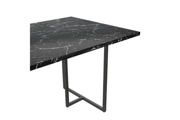 Kaiti Rektangulärt Matbord 163 cm i Metall och Trä med Marmorutseende - Svart - Möbler - Bord & matgrupper - Matbord & köksbord
